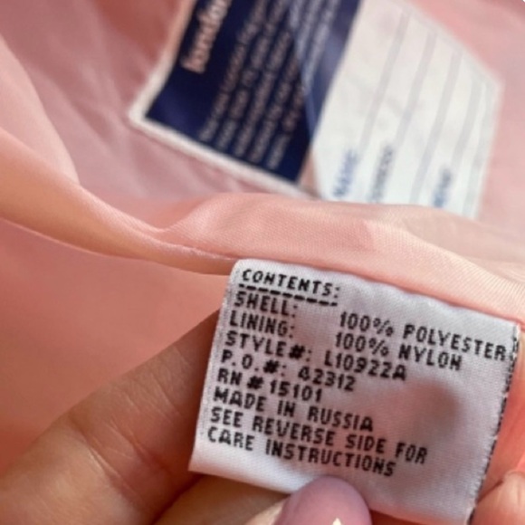 London fog girls pink hooded rain coat jacket size 6 - Picture 6 of 7